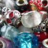 24 Modulperlen, Beads, Großlochperlen, Glas, Porzellan, Metall, Strass, Emaille, Überraschungspaket Module/Beads,bunt gemischter Posten, 6 Bild 9
