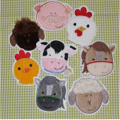 Stickserie BAUERNHOF 8 Stickdateien 10 x 10 cm