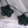 Girlande - Häkelgirlande - Wimpelkette - Sterne - dunkelgrau - handgehäkelt aus Baumwolle Bild 3