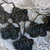 Girlande - Häkelgirlande - Wimpelkette - Sterne - dunkelgrau - handgehäkelt aus Baumwolle Bild 4