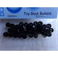 Dress it up Knöpfe     klein und rund      (1 Pck.)    Tiny Black Buttons     Kinderknöpfe Bild 1
