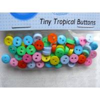 Dress it up Knöpfe     klein und rund      (1 Pck.)    Tiny Tropical Button   Kinderknöpfe Bild 1