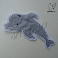 Delfin - Aufnäher in verschiedenen Größen (S-XL) - Bügelbild Bild 1