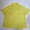 True Vintage Kurzarm Bluse Größe L 42 Gelb Sonnengelb Stickerei Western Look Blumen 80er Bild 5