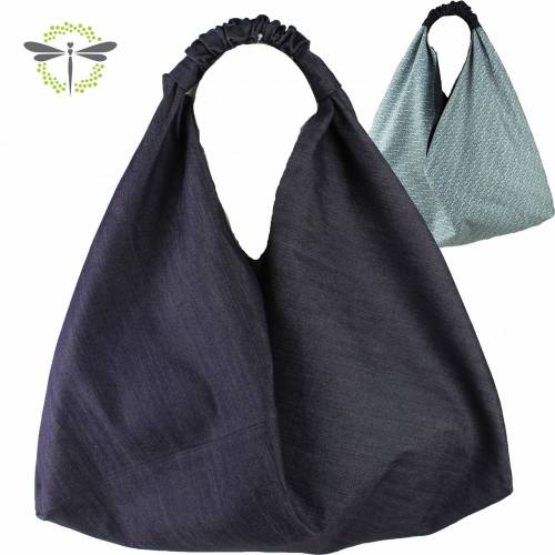 XXL Origamitasche I Einkaufstasche I Schultertasche I Beuteltasche I Shopper I japanische Markttasche *heavy Denim*