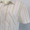 True Vintage Herrenhemd Größe L 41 42 Beige Senf Streifen Kurzarm Hemd Sommerhemd Bild 2