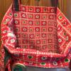 Bestickter Shopper Einkaufsbeutel, Einkaufstasche, genäht aus einem vintage Kissenbezug Bild 3