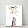 Kinderzimmerbilder / 2er Set Giraffe und Nilpferd-A4-beige Bild 2