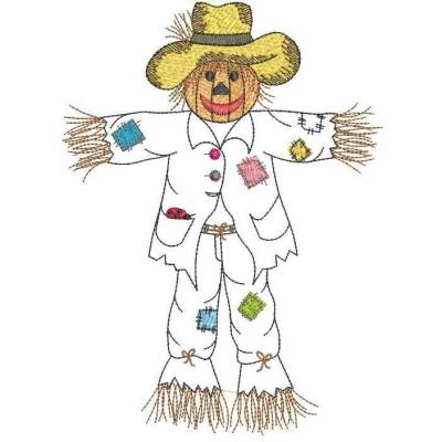 *  Vogelscheuche  *  Doodle / Stickdatei - 13x18