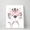 Kinderzimmerbild Tiger-A4-weiß/rosa Bild 2