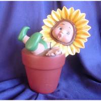 Sonnenblume,Baby mit Blumentopf,Gelb,Babyfigur,Kostüm, Bild 1
