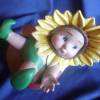 Sonnenblume,Baby mit Blumentopf,Gelb,Babyfigur,Kostüm, Bild 4