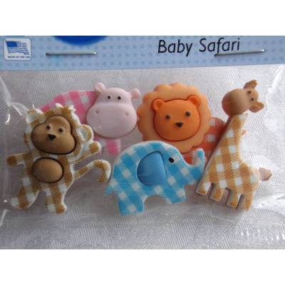Dress it up Knöpfe    Baby Safari   (1 Pck.)      Baby Safari    Kinderknöpfe
