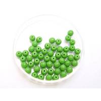 100 Glasperlen - rund 4 mm grün opak Bild 1