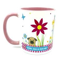 Hundesitterin: Tasse Hund personalisiert, Dankeschön Geschenk Gassigängerin mit Spruch, Hundeparadies rosa Bild 3