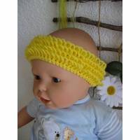 Süßes Baby Schlingen Stirnband - Gelb Gr. 44/46 Bild 1