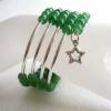 Spiralarmband Wickelarmband Armreif Achat grün versilbert Noodle Beads Bild 4