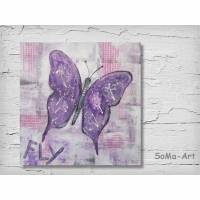 Acrylbilder  ** Fly **, Schmetterling, Dekoration, Wandbild, SoMa-Art Bild 1