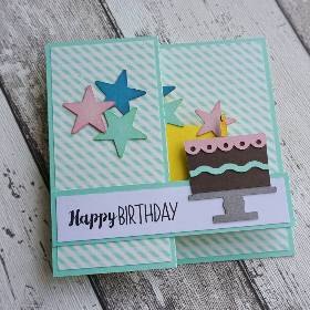 3D Popup Glückwunschkarte "Streifen" aus der Manufaktur KarLa