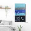 Acrylbild als dekorative Collage auf Leinwand, Meer, Sehnsucht, Wandbild, Wohnraumdekoration, Kunst Bild 3