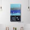 Acrylbild als dekorative Collage auf Leinwand, Meer, Sehnsucht, Wandbild, Wohnraumdekoration, Kunst Bild 5