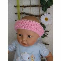 Süßes Baby Schlingen Stirnband - Rosa Gr. 44/46 Bild 1