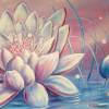 Acrylgemälde "ZAUBERHAFTE SEEROSE" - Kunst Bild Blumen Malerei Natur Leinwand 80cmx60cm Bild 4