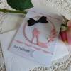 Glückwunschkarte zur Hochzeit in weiß/rosa/schwarz Bild 3