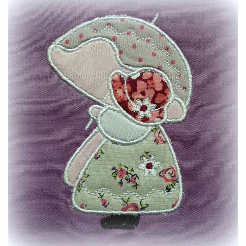 Stickdatei Applikation Schirmmädchen