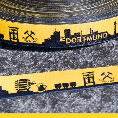 Dortmund Skyline Webband schwarz/gelb