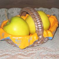 Keramikkorb braun-orange-blau Bild 3