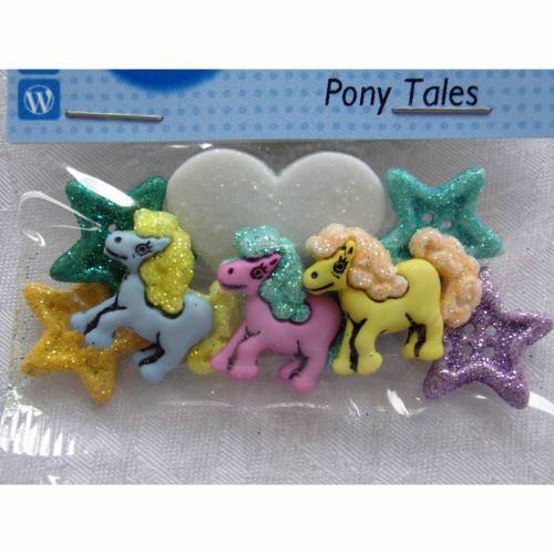 Dress it up Knöpfe - Buttons       Pony Story        (1 Pck.)       Pony Tales