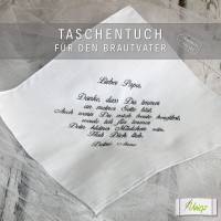Freudentränen-Taschentuch - Papa - Stickerei - Gastgeschenk - Hochzeit Bild 2