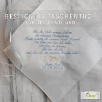 Freudentränen-Taschentuch - Bräutigam - Stickerei - Geschenk - Hochzeit Bild 1
