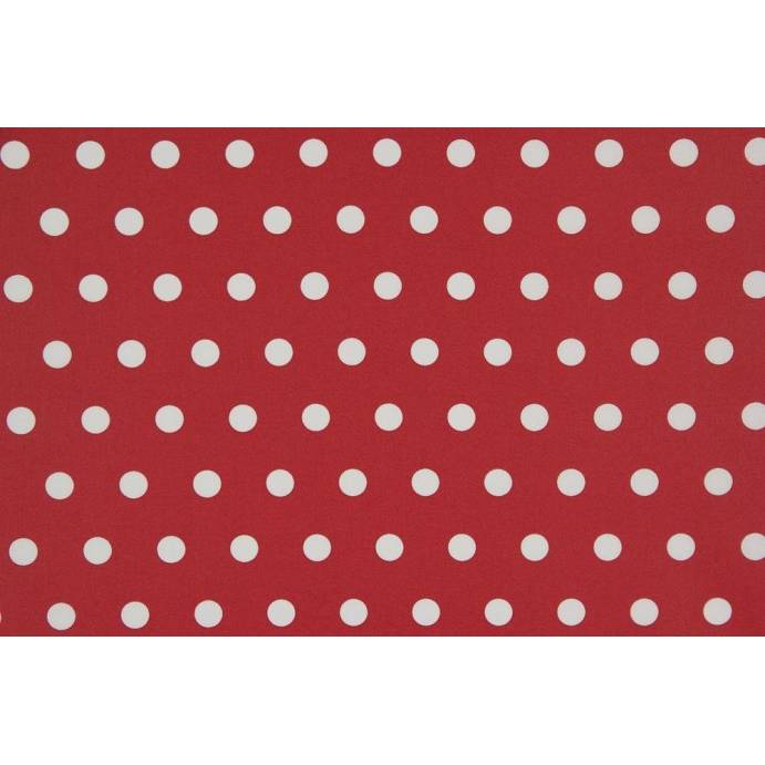 Laminierte Baumwolle, Wachstuch, Punkte, Dots "Leona" Punkte 1,6 cm, rot  ( 1m/15,-€) Bild 1