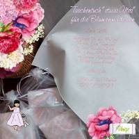 Freudentränen-Taschentuch -Stickerei - Blumenmädchen - Gastgeschenk - Hochzeit Bild 1