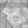 Freudentränen-Taschentuch - Stickerei - Wunschtext  -  Gastgeschenk - Hochzeit - bis 190 Zeichen Bild 3