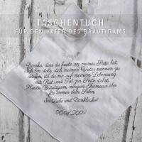 Freudentränen-Taschentuch - Stickerei - Wunschtext - Gastgeschenk - Hochzeit - bis 300 Zeichen Bild 4