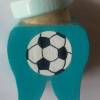 Zahndose Fußball  Milchzahndose Personalisiert Zahnaufbewahrung Bild 2