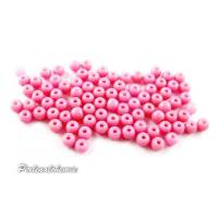 100 Glasperlen - rund 3 mm rosa opak Bild 1
