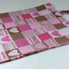 Einkaufstasche Baumwolle  Stoffbeutel rosa beige Herzen weiß  Tasche Geschenk Umzug Geburtstag Muttertag Schwester Bild 1