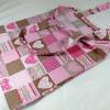 Einkaufstasche Baumwolle  Stoffbeutel rosa beige Herzen weiß  Tasche Geschenk Umzug Geburtstag Muttertag Schwester Bild 4