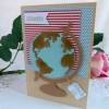 Glückwunschkarte/Geldgeschenkkarte/Gutscheinkarte mit Globus für den Weltreisenden Bild 3