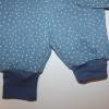 Schöne handmade Pumphose & Halstuch aus Musselin Stoff in Blau mit Punkten Größe 68 Bild 3