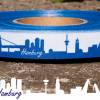 Hamburg Skyline Webband blau/weiß Bild 3