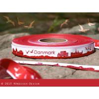 Danmark/Dänemark Skyline Webband rot/weiß Bild 2