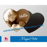 15 Magnetfotos | Herz - personalisierbar mit Foto, als Gastgeschenk oder Erinnerung zur Geburt Bild 1