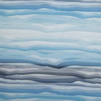 15,90EUR/m Jersey Wavy Stripes von Lycklig Design in blau Bild 1