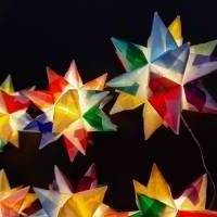 Origami Bastelset Bascetta 10 Sterne transparent/bunt 5,0 cm x 5,0 cm Bild 1