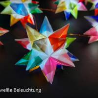Origami Bastelset Bascetta 10 Sterne transparent/bunt 5,0 cm x 5,0 cm Bild 3